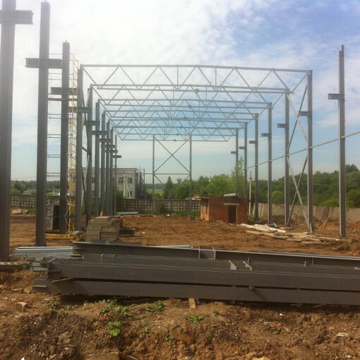 Монтаж металлоконструкций производственного здания