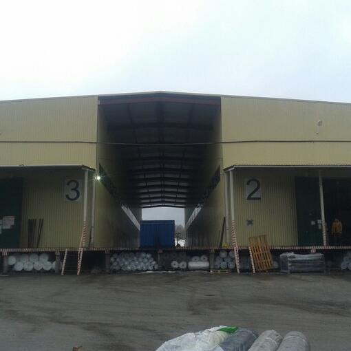 Завершен монтаж 9ти метрового пролета между складами