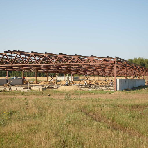 Монтаж металлоконструкций свинокомплекса во Владимирской области